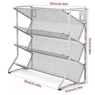 étagère épices acier inoxydable noir maille métallique moderne imperméable fixée mur taille réglable cuisine