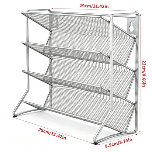 étagère épices acier inoxydable noir maille métallique moderne imperméable fixée mur taille réglable cuisine