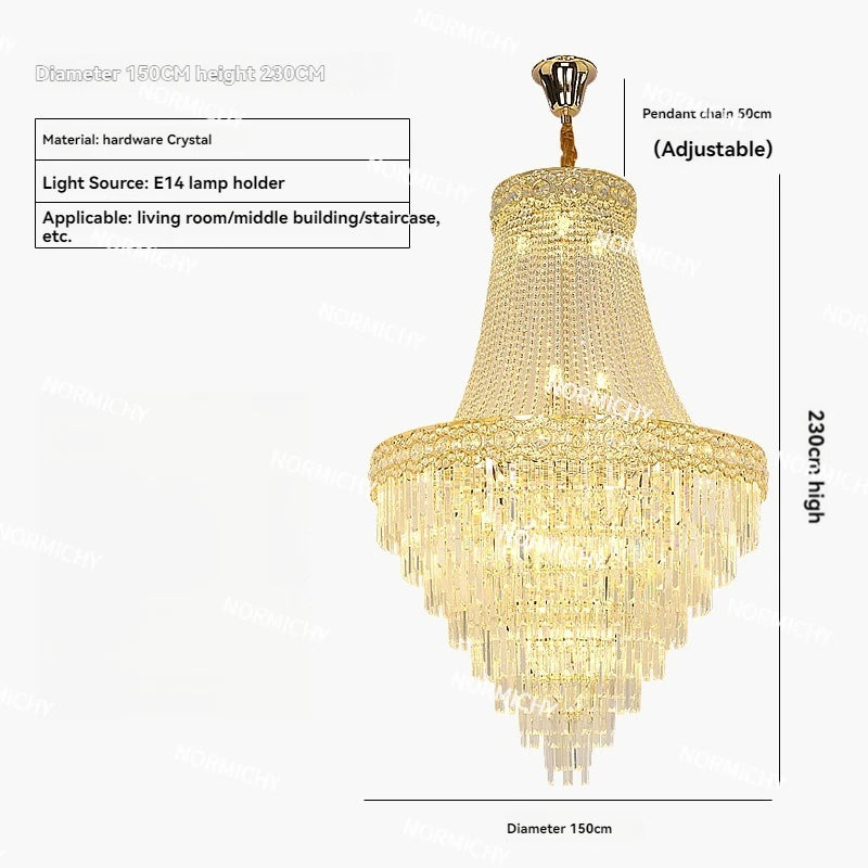 lustre cristal doré classique encastrée ampoules E14 led moderne salon hall