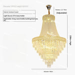 lustre cristal doré classique encastrée ampoules E14 led moderne salon hall