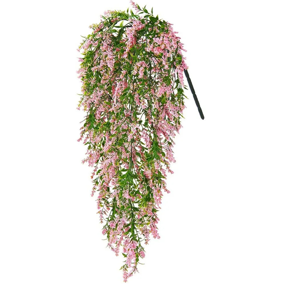 guirlande artificielle fleurs violet rose vert clair modernes extérieures intérieures décoration maison mariage anniversaire