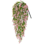 guirlande artificielle fleurs violet rose vert clair modernes extérieures intérieures décoration maison mariage anniversaire