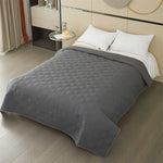 protège lit imperméable anti dérapant gris motif géométrique moderne tapis pliant lit polyester qualité