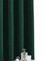 rideau vert foncé moderne métalliques opacité polyester uni chambre salon fenêtre