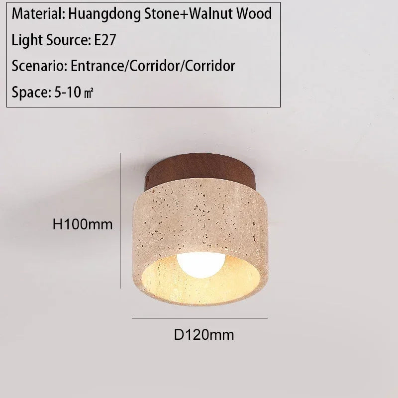 lampe moderne bois brun texture naturelle marbrée opaque fixations vis inclusées 20cm 25cm 30cm
