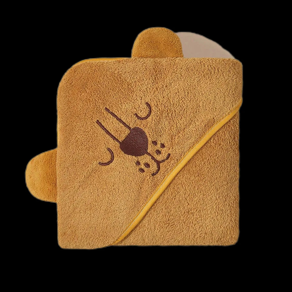 serviette bain bébé motif animaux ours éléphant chat doux décoration rose beige gris