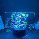 Veilleuse LED bleu design manga chambre
