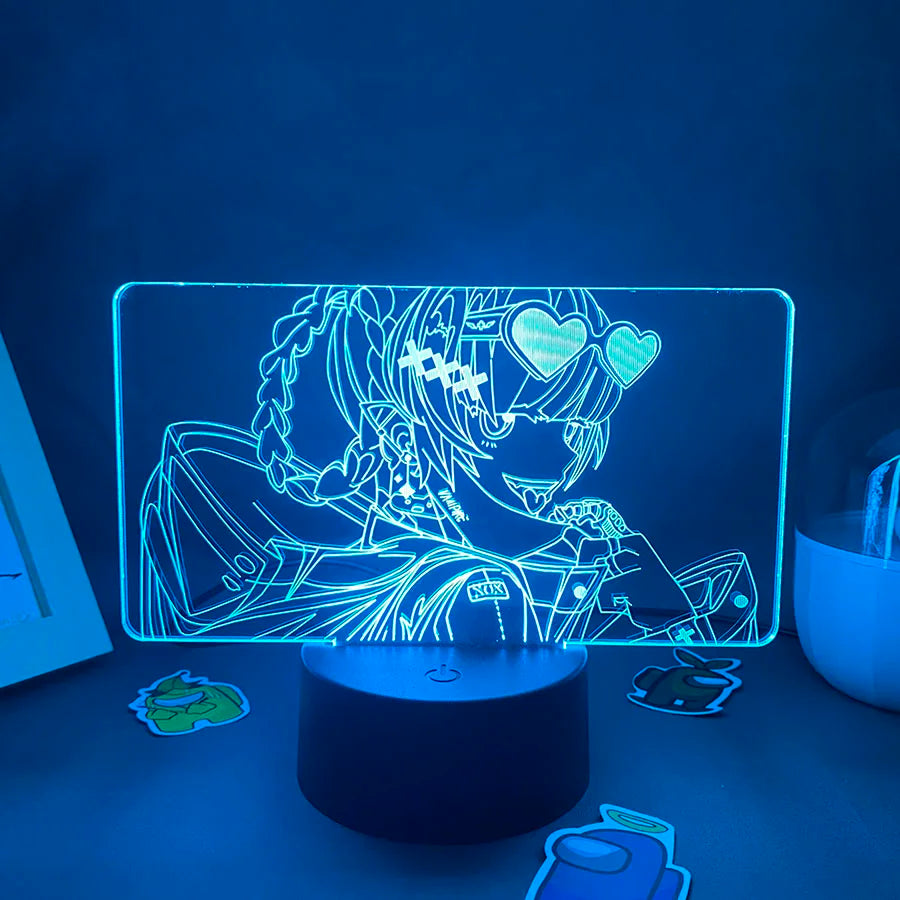 Veilleuse LED bleu design manga chambre