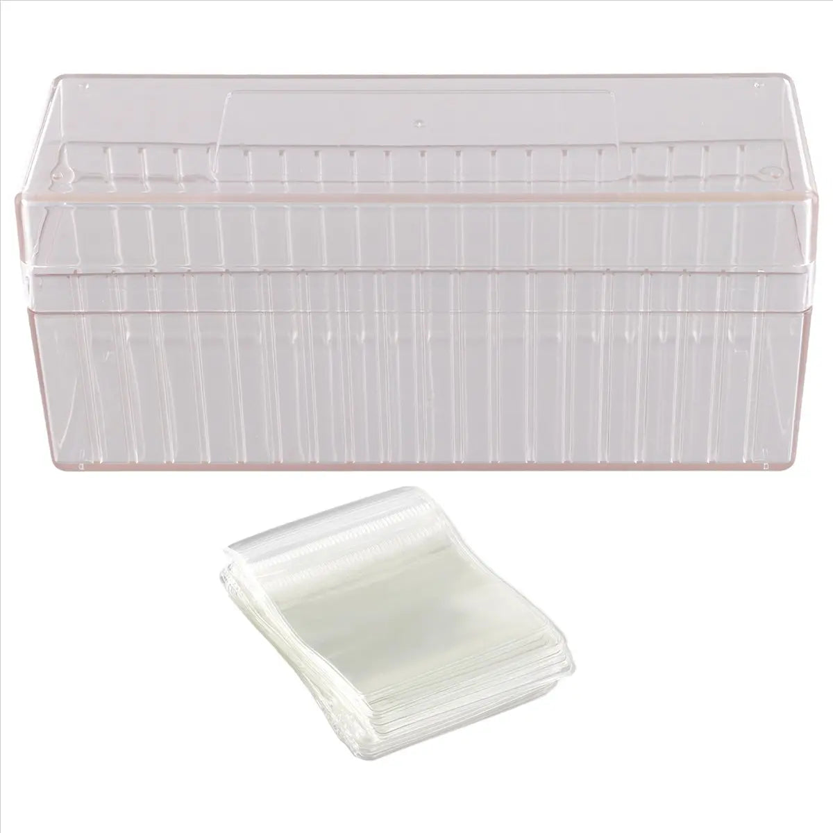 boîte bijoux transparente réutilisable pochettes plastique organisateur ridges verticales moderne