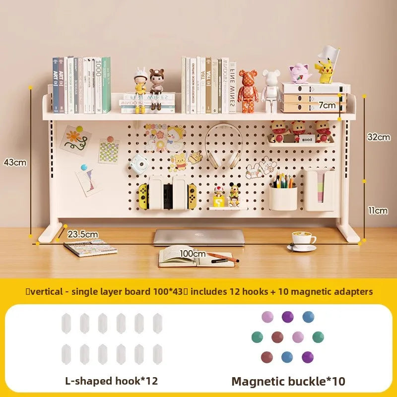 étagère murale modulaire métal blanc porte crayons support objets moderne