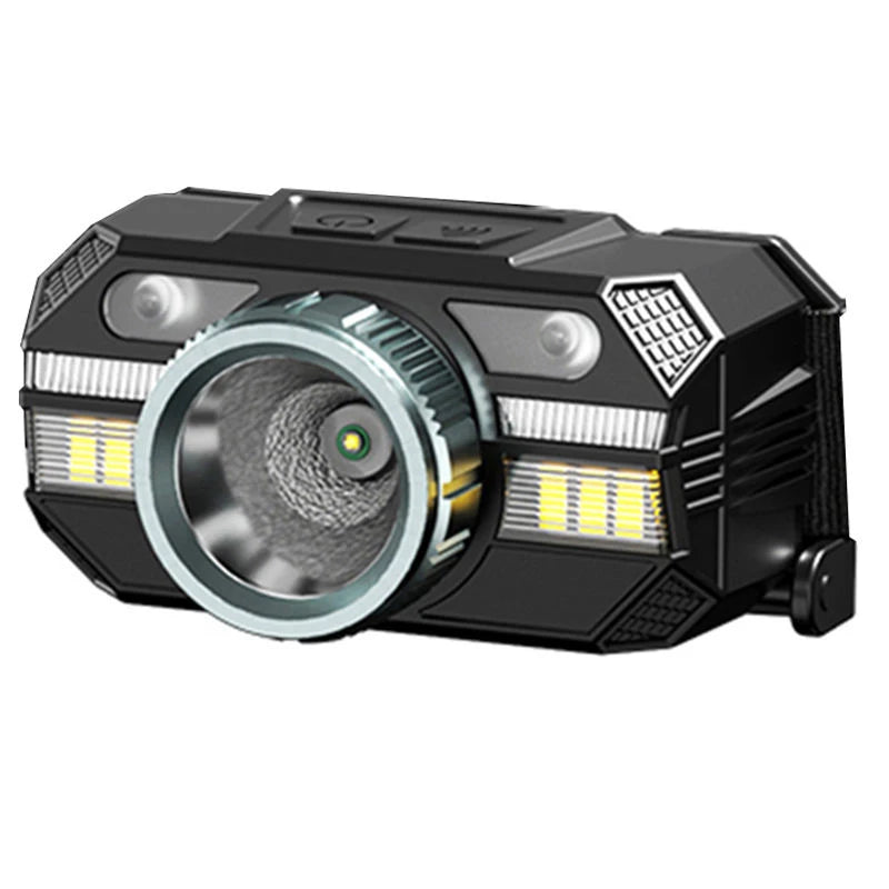 lampe frontale led rechargeable usb zoom torche pêche réglable 90 degrés étanche ipx5