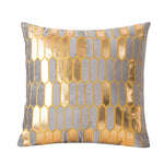 taies d'oreiller géométriques polyester solides couleur rouge doré blanc contemporains lit sofa decoration