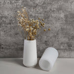 vases silicone blancs rayures verticales modernes décoration bricolage artisanal maison