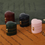 boîtes bijoux simili cuir classiques couleurs vert bordeaux rose anneaux mariage