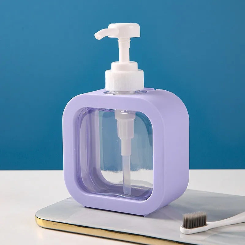 distributeur savon liquide 300ml 500ml rose vert blanc noir transparent moderne minimaliste rechargeable