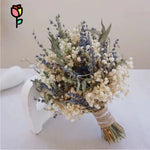 bouquets fleurs séchées lavande gypsophile decoration maison anniversaire mariage romantique violet blanc
