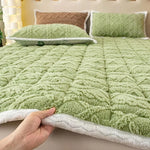 couverture automne hiver polyester vert clair motif géométrique douce adhésifs lits simples épaisses réglables
