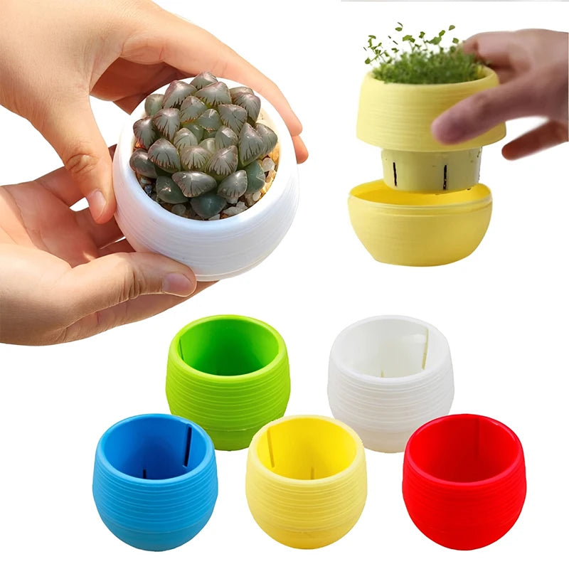 cache pots moderne rayures horizontales blanc vert bleu rouge jaune ensemble pièces plantesintérieur balcon