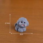 ornement jardin chien figurine résine mignonne cartoon blanc gris Jaune
