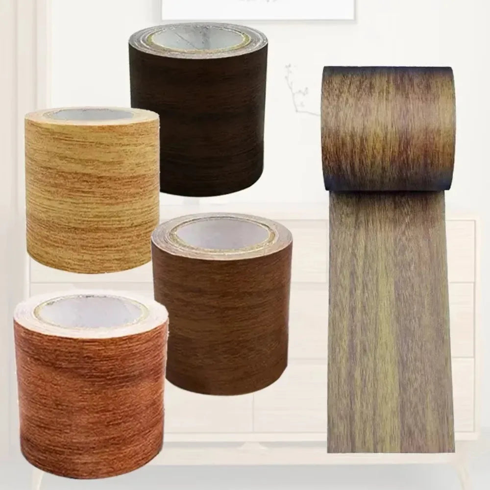 ruban adhésif bois grain réparation décoration intérieure marron beige meubles sols plinthes stickers
