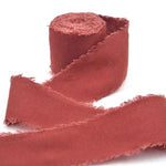 rubans coton coloris unis classiques vert olive jaune rose pâle rouge bleu blanc marron