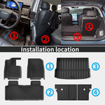 tapis sol voiture noir rayures horizontales moderne imperméable tout terrain