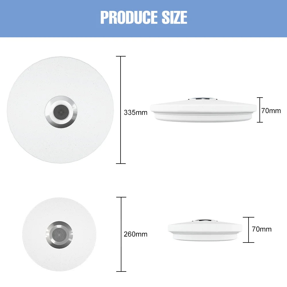 luminaire led rgb moderne haut parleur bluetooth télécommande éclairage musical multicolore opaque