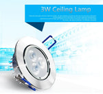 Spot LED moderne argenté clips facile 3W blanc chaud