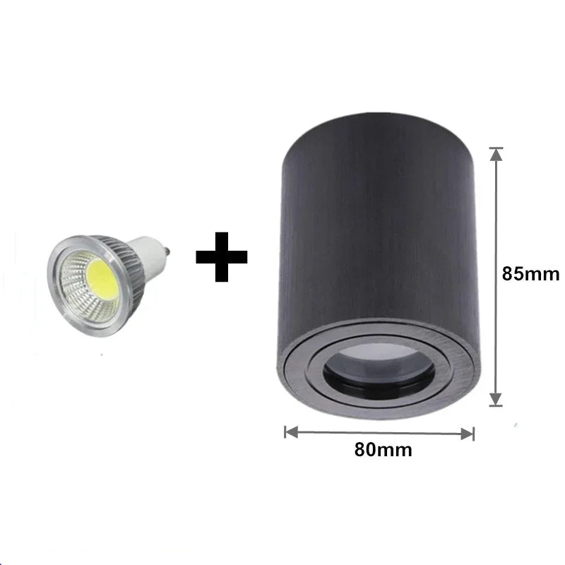 Spot LED 9W 12W 15W noir blanc rond moderne gu10 fixation invisible