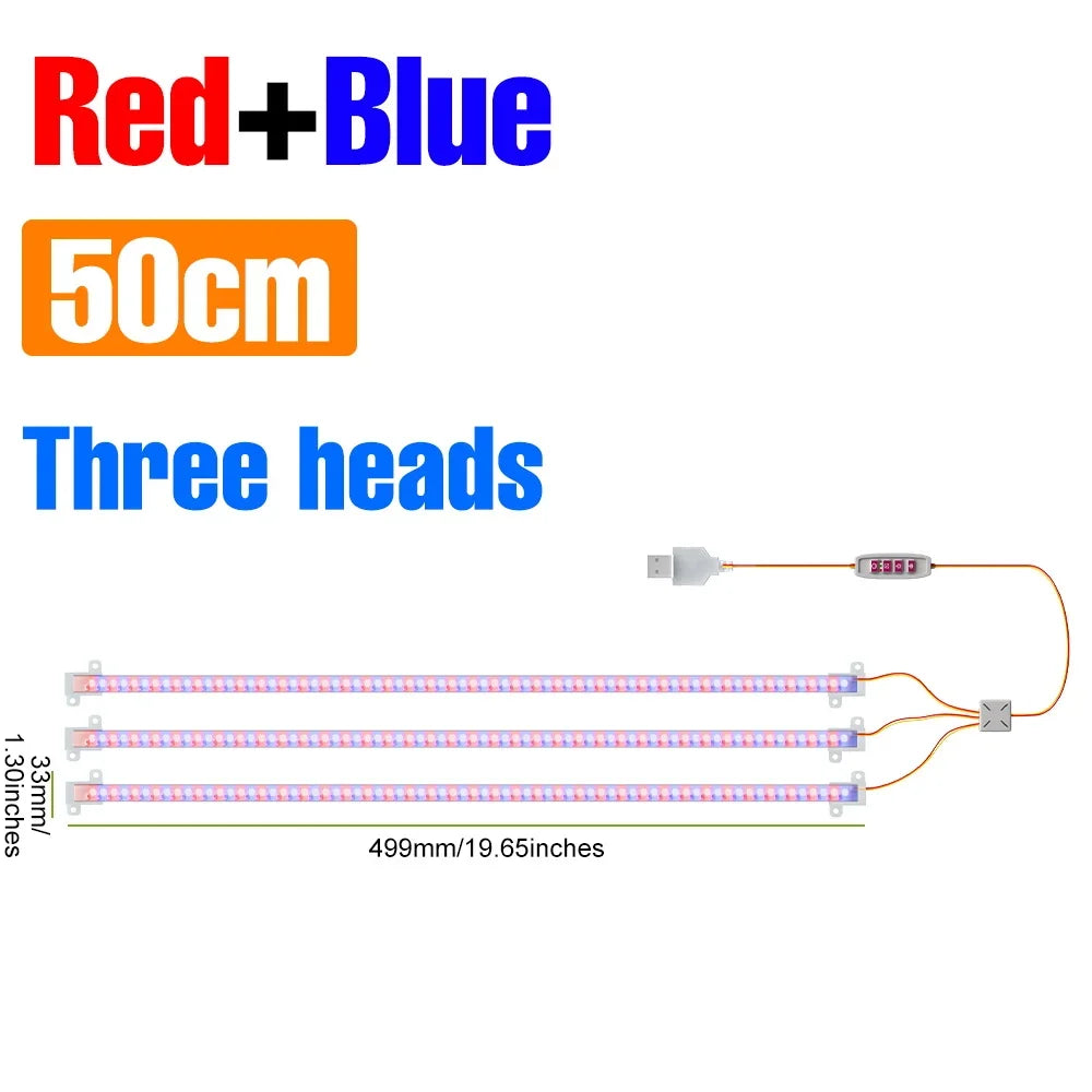 lampe led plante 30 50cm blanc rose bleu moderne clips adaptable usb