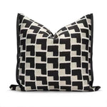 coussin carré géométrique noir blanc adhésif contemporain housses décoration salon canapé voiture decoration