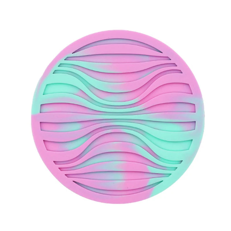 protector pad silicone moderne rayures bleu gris vert noir respectueux environnement 10cm
