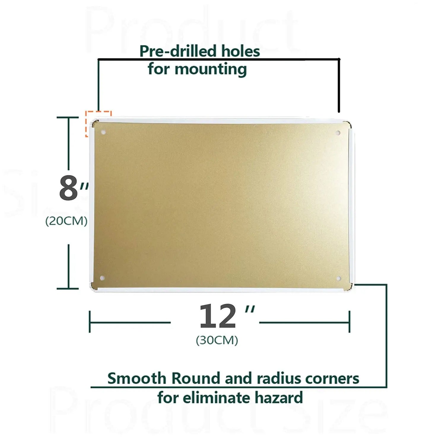 Decor mural preppy en metal avec finition retro