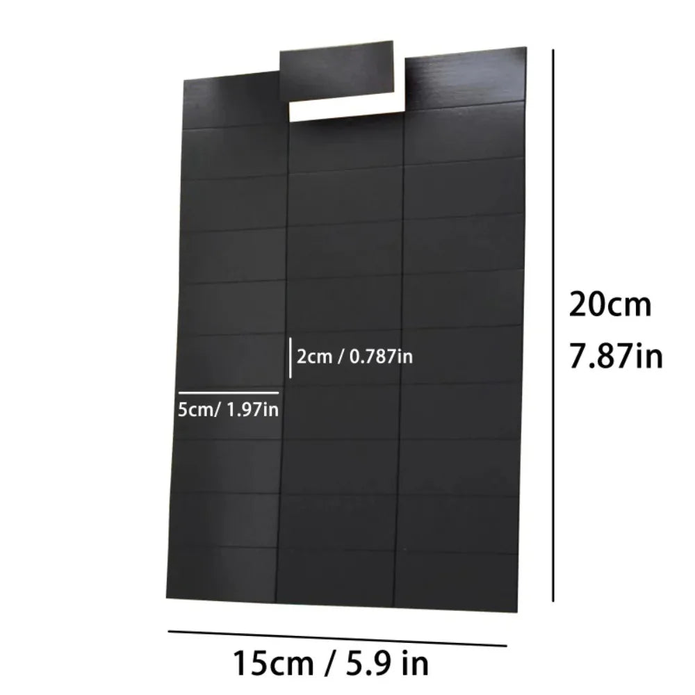 aimants adhésifs noirs rectangulaires modernes opaques réfrigerateur multifonctionnels pack 60 pièces