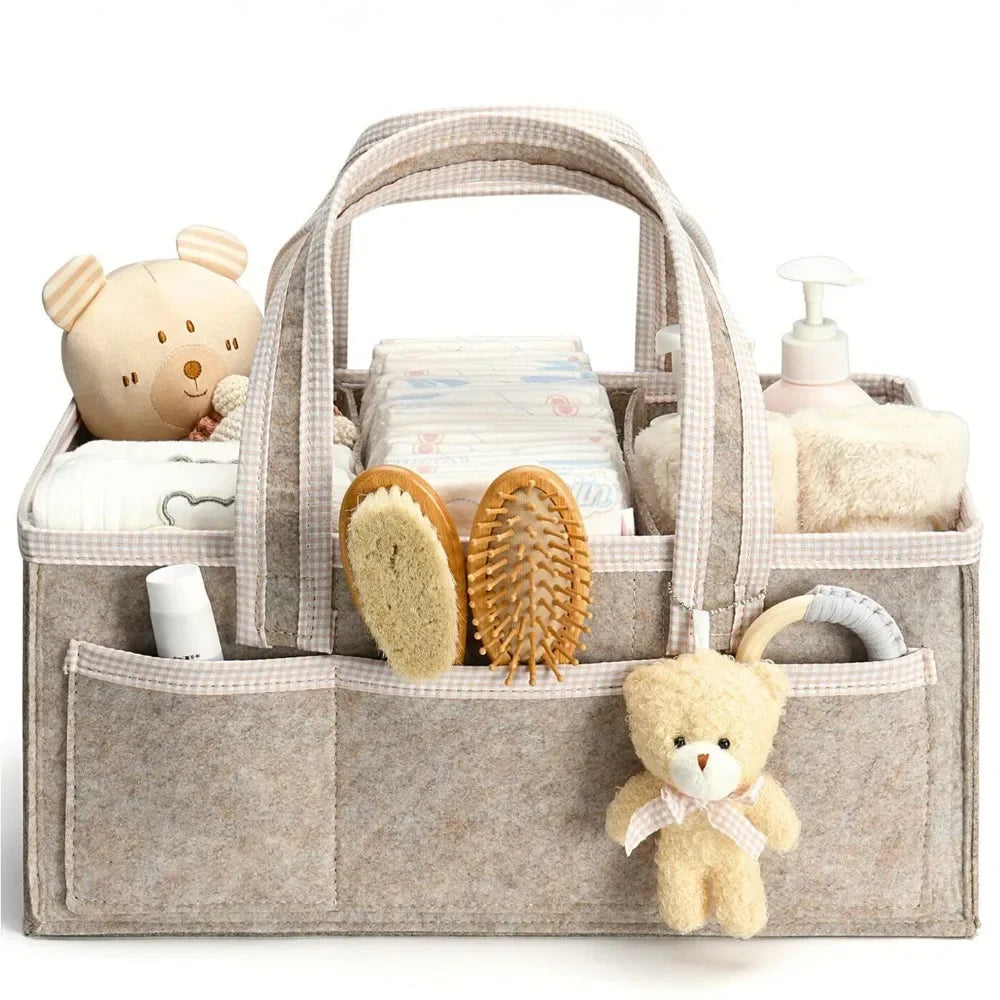 sac rangement fleuri moderne multi usages polyestère réutilisable poches beige vert clair