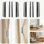 clips magnétiques rideaux argentés modernes empêcher fuite lumière chambre maison 12 paires 24 pièces