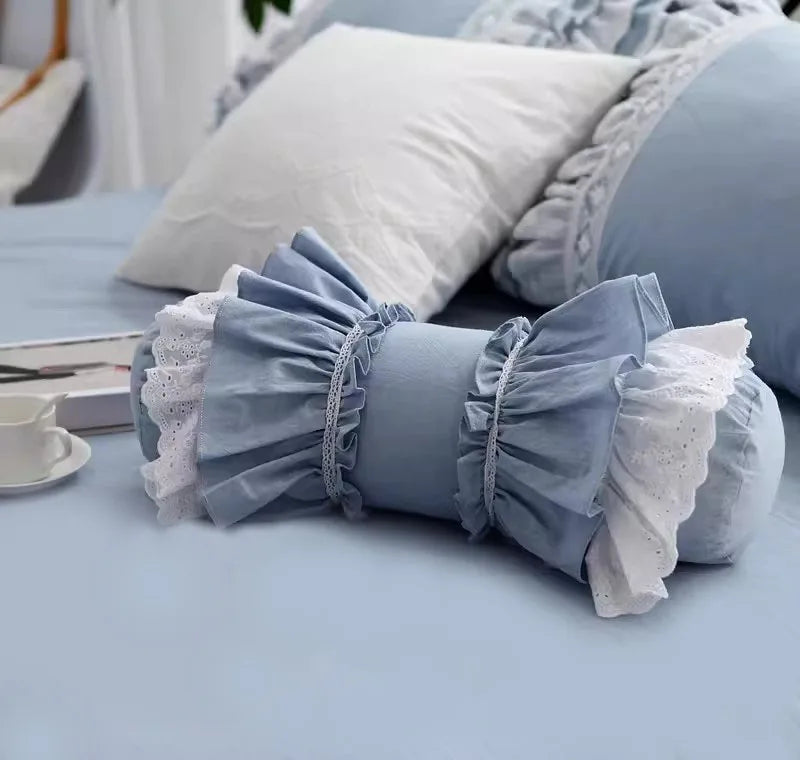 coussin vintage dentelle blanche rose beige gris opacité anti décubitus amovible lavable invisible zipper