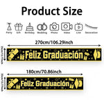 chemin table festif graduation or noir paillettes feliz graduacion étoiles diplôme champagne artifices festive