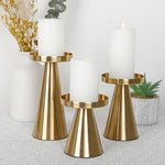 supports bougie moderne or bougies fleurs séchées vase céramique blanc deco intérieure valentin mariage