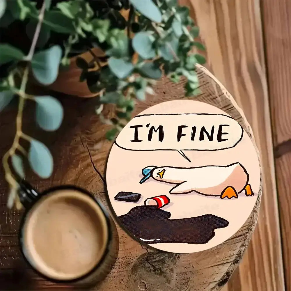 sous verres bois canards expressions modernes opaques hygiène table ecofriendly