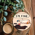 sous verres bois canards expressions modernes opaques hygiène table ecofriendly