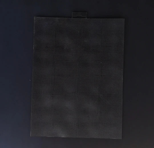 tissu aida moderne points réguliers noir blanc bleu marron clair couture broderie tricot