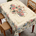 nappe table fleurs roses pivoines classique beige rose bleu blanc vert mariageextérieurhôtel