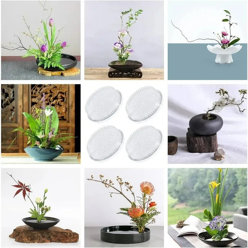 support fleurs minimaliste noir filtre fleurs artificielles moderne vertical