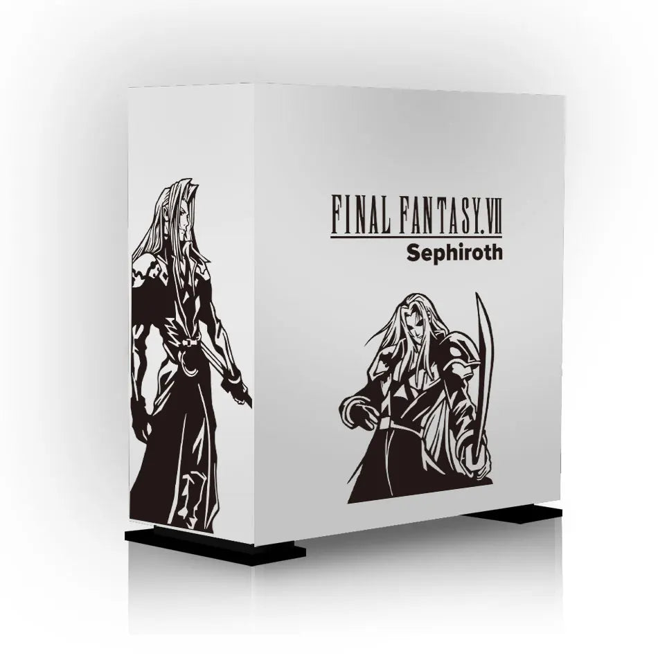 autocollants graphiques final fantasy vii cloud sephiroth tifa vincent boitier pc noir blanc