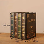 boîtes rangement vintage ornements livre décorative réutilisables ornement doré motifs géométriques
