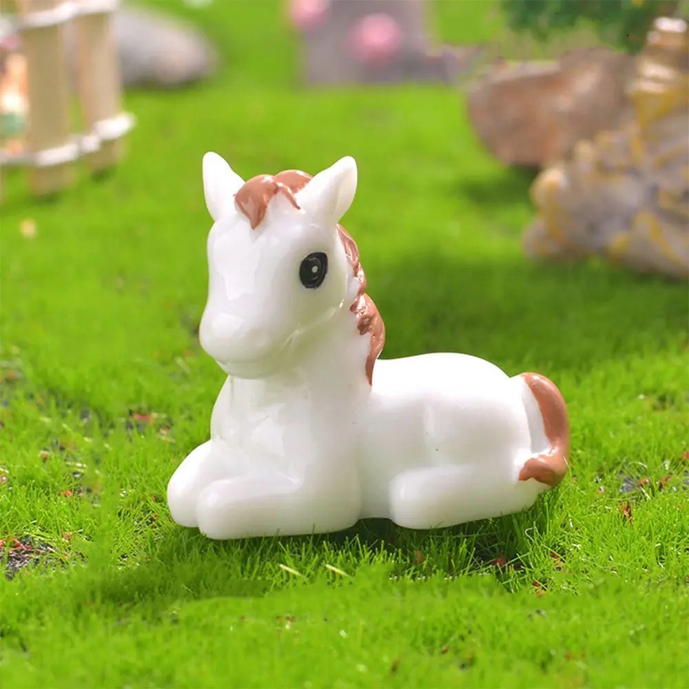figurines animaux zodiaque résine finition mat cartoon mignon couleurs vives yeux noirs sourire rose