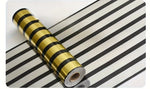 décalcomanie murale 3d argent noir rayures adhésive moderne rouleau pvc mur auto collant