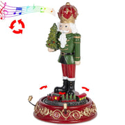 figurine nutcracker train led décoration noël arbre miniature festif traditionnelintérieur éclairé vert rouge doré