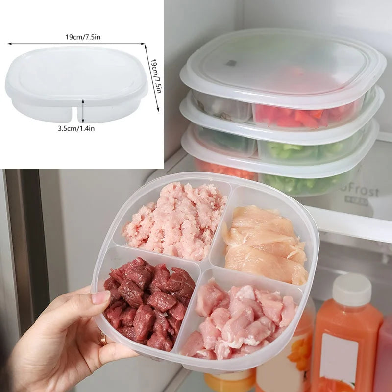 boîtes conservation alimentaires transparentes modernes poignées étiquettes fruits légumes viandes